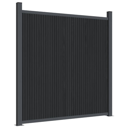 vidaXL Panneau de clôture avec 2 poteaux gris 180x186 cm WPC