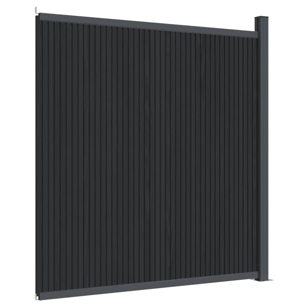 vidaXL Panneaux de clôture gris 173x186 cm WPC