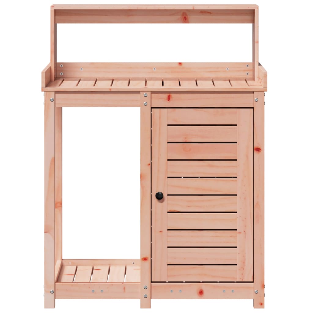 vidaXL Table de rempotage avec étagères bois massif de douglas