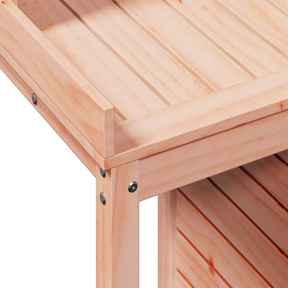 vidaXL Table de rempotage avec étagères bois massif de douglas