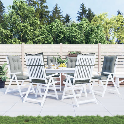vidaXL Coussins de chaise à dossier haut lot de 6 gris clair mélangé