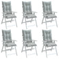 vidaXL Coussins de chaise à dossier haut lot de 6 gris clair mélangé