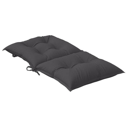 vidaXL Coussins de chaise à dossier bas lot de 2 anthracite mélangé