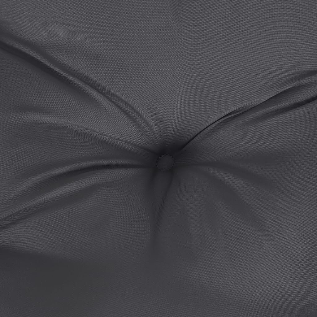 vidaXL Coussins de chaise à dossier bas lot de 2 anthracite mélangé