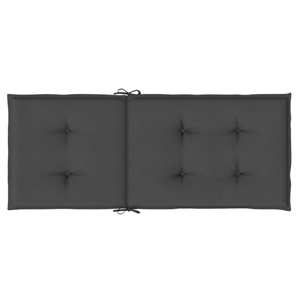 vidaXL Coussins de chaise à dossier haut lot de 6 anthracite mélangé