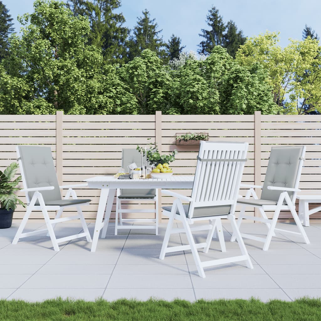 vidaXL Coussins de chaise à dossier haut lot de 4 gris clair mélangé