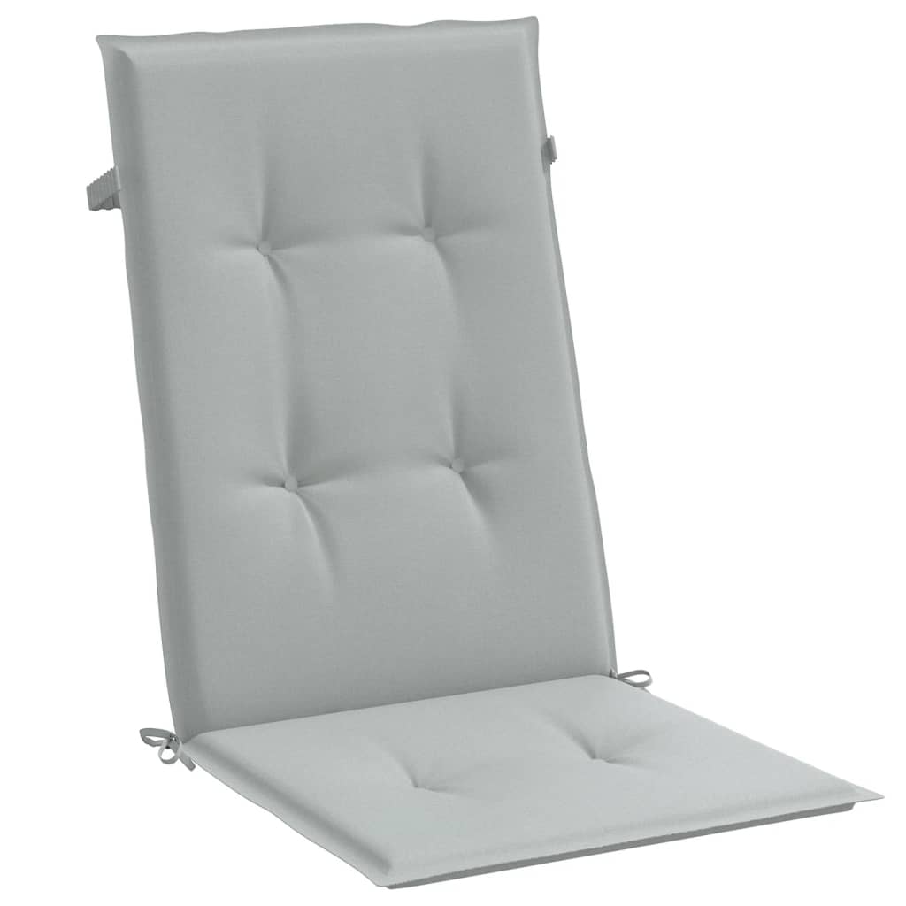 vidaXL Coussins de chaise à dossier haut lot de 4 gris clair mélangé