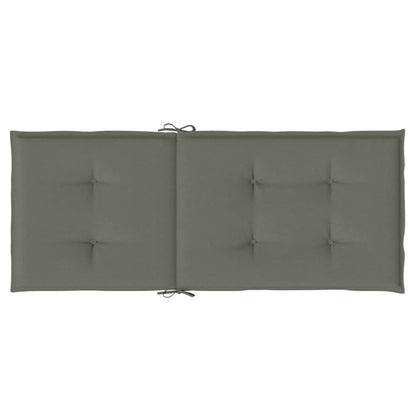 vidaXL Coussins de chaise à dossier haut lot de 2 gris foncé mélangé