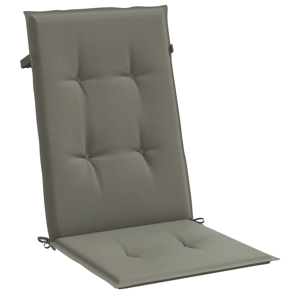 vidaXL Coussins de chaise à dossier haut lot de 4 gris foncé mélangé