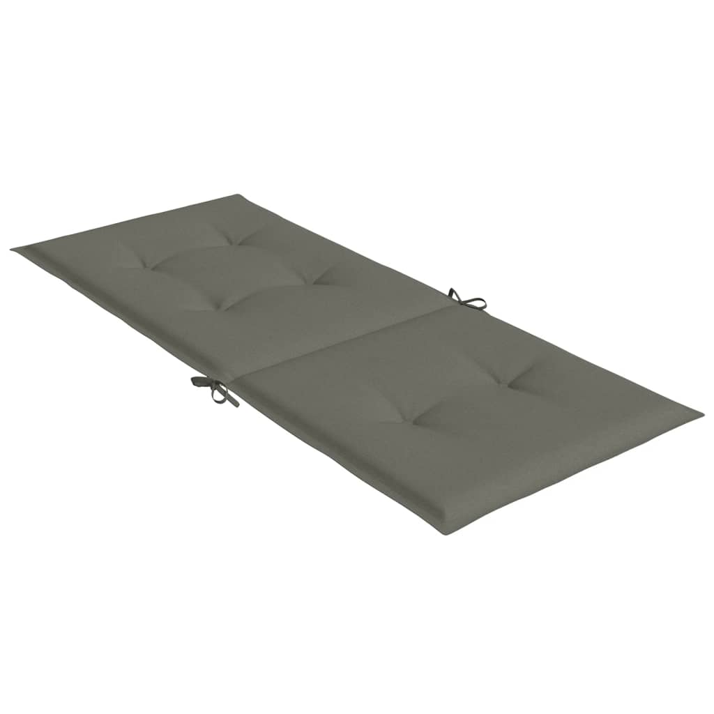 vidaXL Coussins de chaise à dossier haut lot de 4 gris foncé mélangé