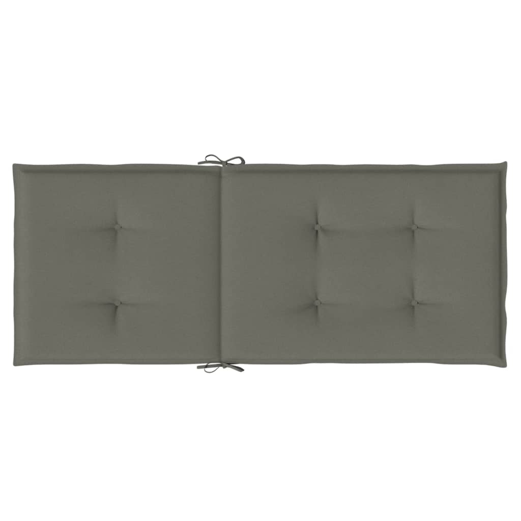 vidaXL Coussins de chaise à dossier haut lot de 4 gris foncé mélangé