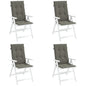 vidaXL Coussins de chaise à dossier haut lot de 4 gris foncé mélangé