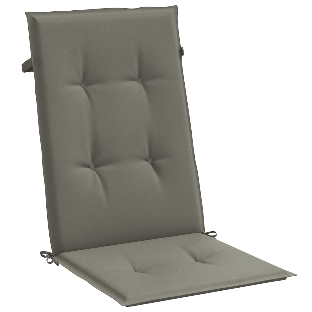 vidaXL Coussins de chaise à dossier haut lot de 6 gris foncé mélangé