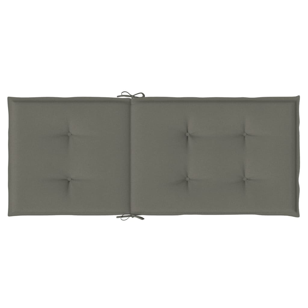 vidaXL Coussins de chaise à dossier haut lot de 6 gris foncé mélangé