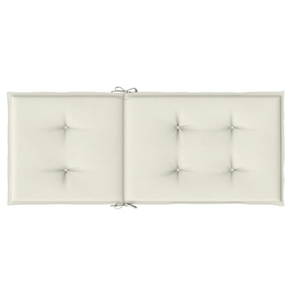 vidaXL Coussins de chaise à dossier haut lot de 6 crème mélangé tissu