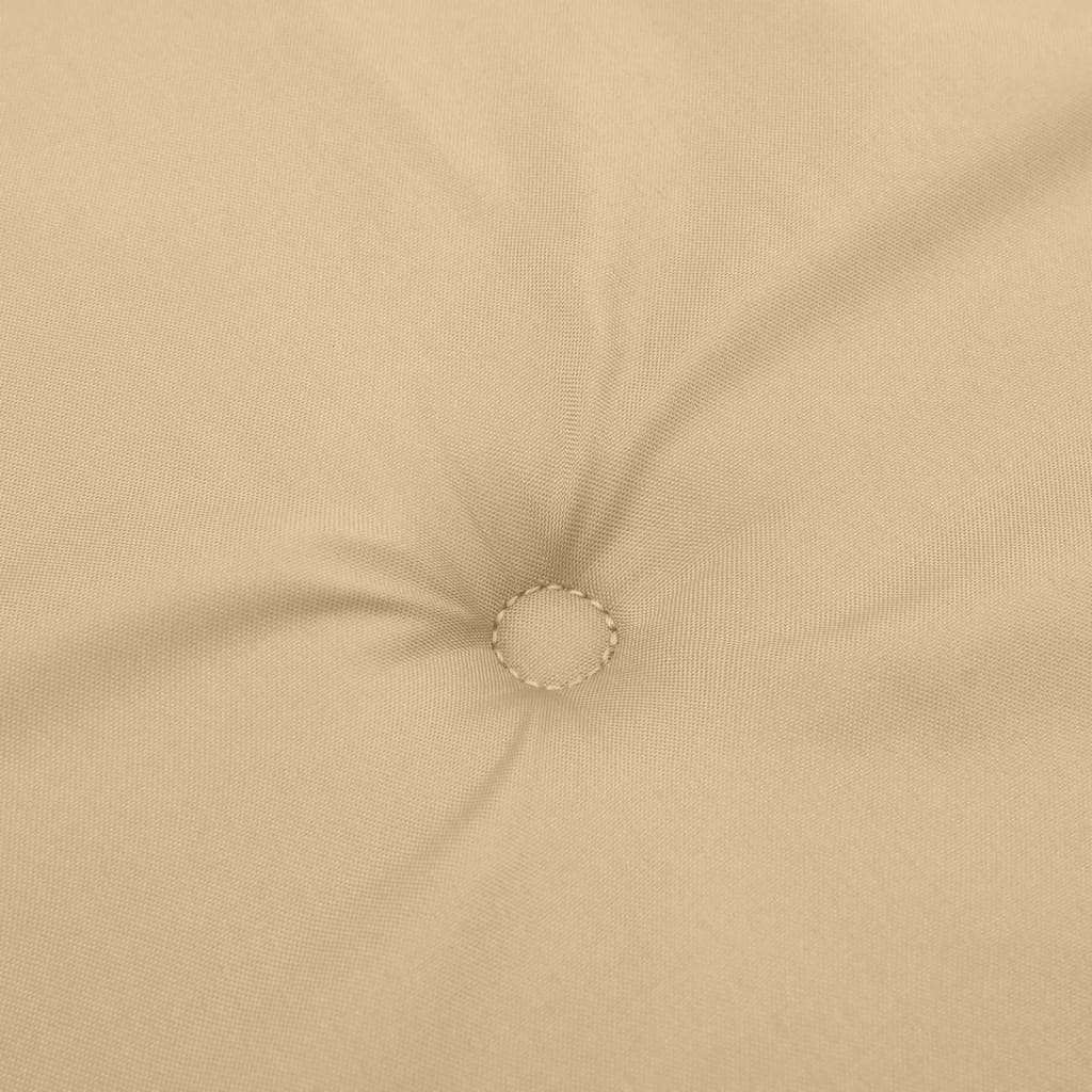 vidaXL Coussins de chaise à dossier haut lot de 2 beige mélangé tissu