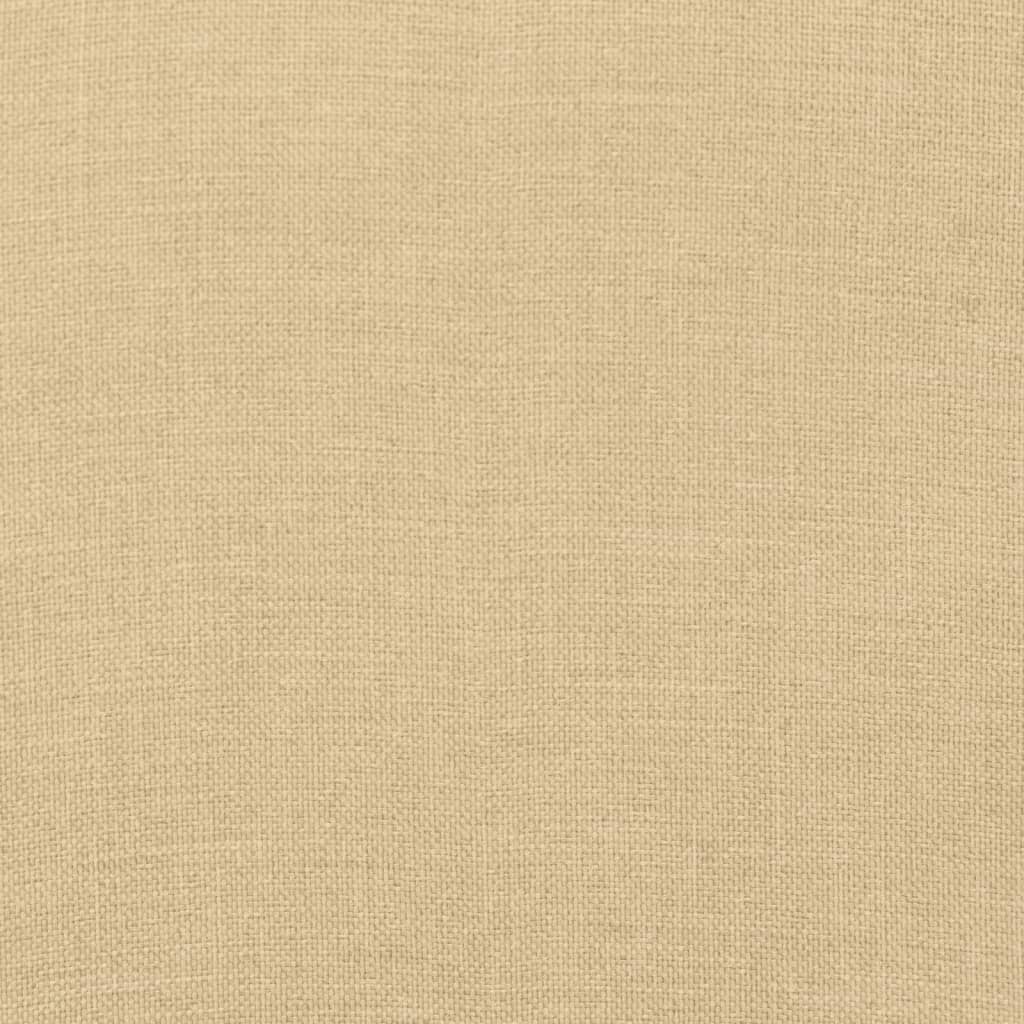 vidaXL Coussins de chaise à dossier haut lot de 2 beige mélangé tissu