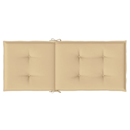 vidaXL Coussins de chaise à dossier haut lot de 6 beige mélangé tissu