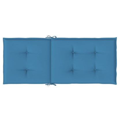 vidaXL Coussins de chaise à dossier haut lot de 6 bleu mélangé tissu