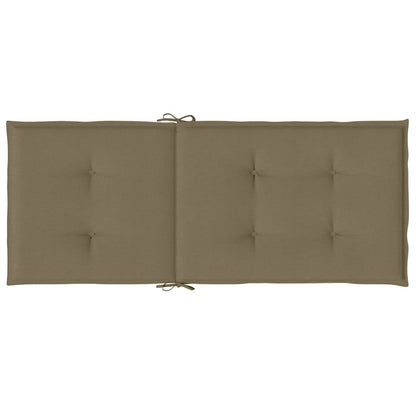 vidaXL Coussins de chaise à dossier haut lot de 2 taupe mélangé tissu