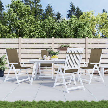 vidaXL Coussins de chaise à dossier haut lot de 4 taupe mélangé tissu