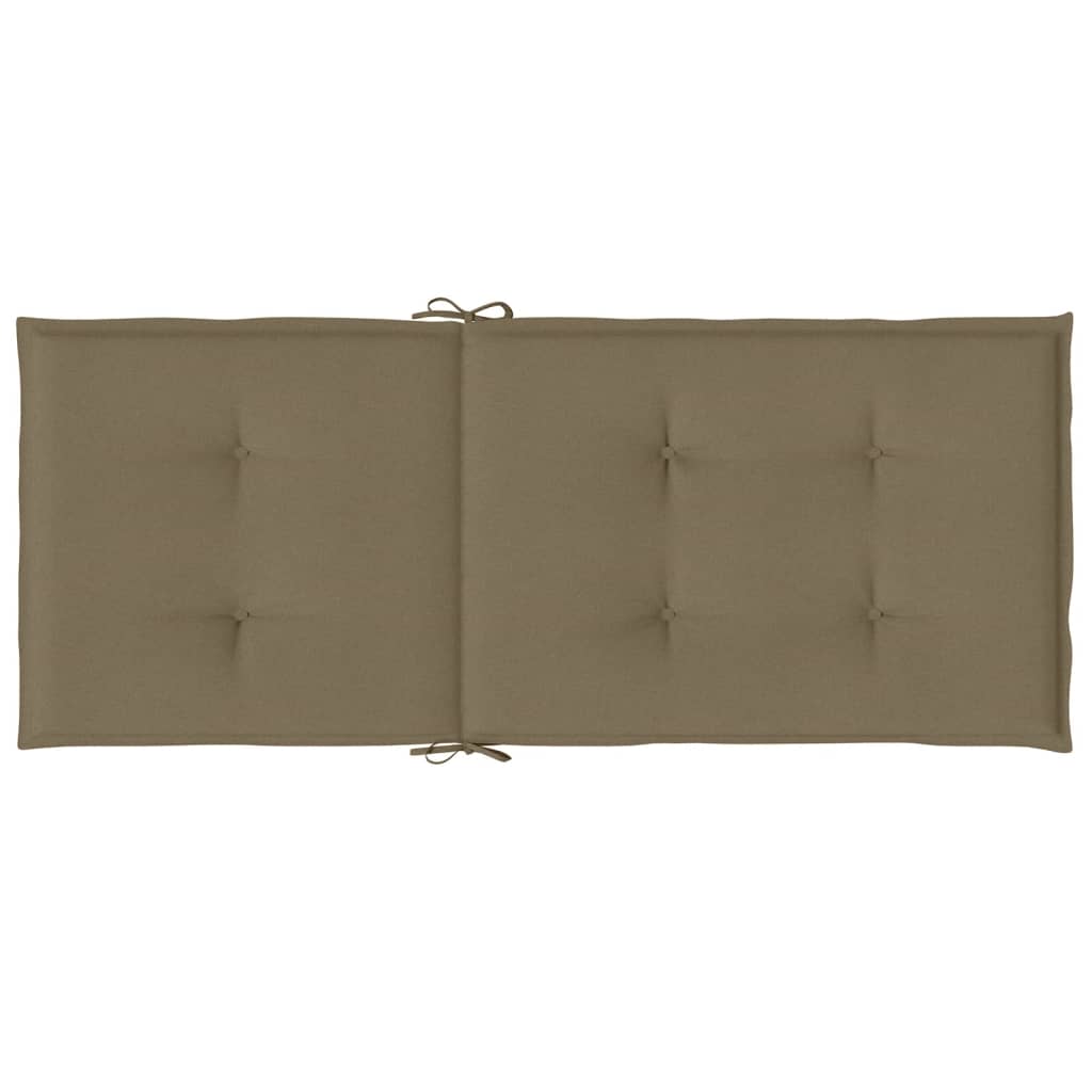 vidaXL Coussins de chaise à dossier haut lot de 4 taupe mélangé tissu