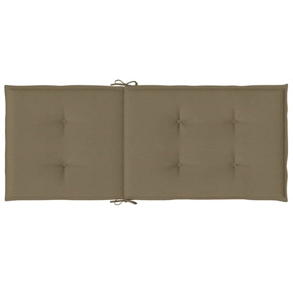 vidaXL Coussins de chaise à dossier haut lot de 6 taupe mélangé tissu