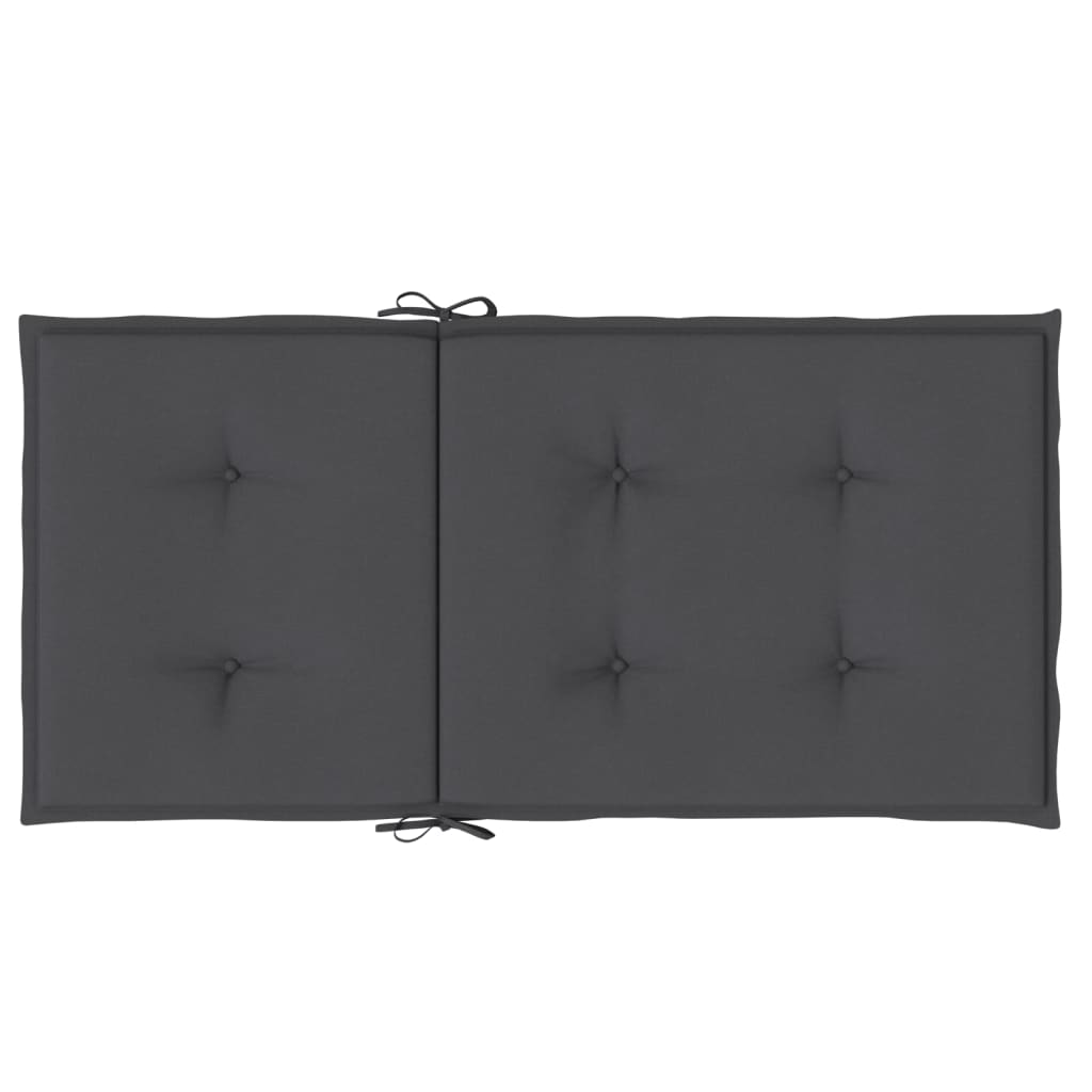 vidaXL Coussins de chaise à dossier bas lot de 4 anthracite mélangé