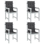 vidaXL Coussins de chaise à dossier bas lot de 4 anthracite mélangé