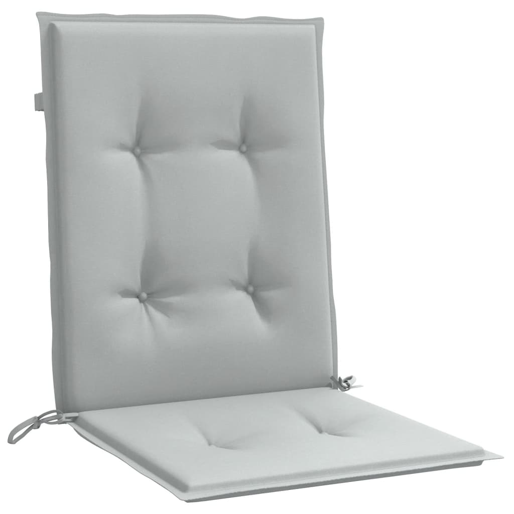 vidaXL Coussins de chaise à dossier bas lot de 2 gris clair mélangé