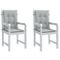 vidaXL Coussins de chaise à dossier bas lot de 2 gris clair mélangé
