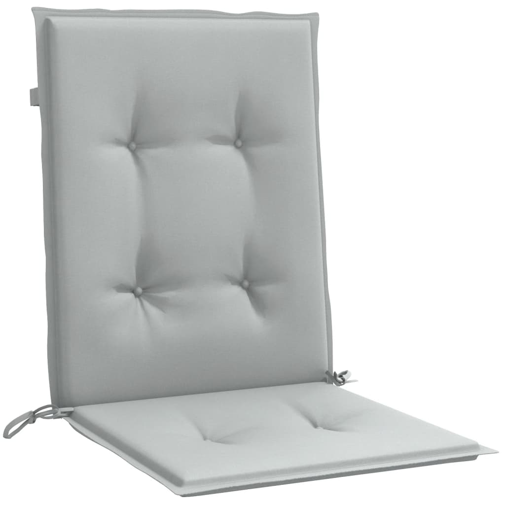 vidaXL Coussins de chaise à dossier bas lot de 4 gris clair mélangé