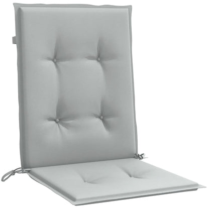 vidaXL Coussins de chaise à dossier bas lot de 4 gris clair mélangé