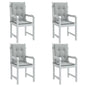 vidaXL Coussins de chaise à dossier bas lot de 4 gris clair mélangé