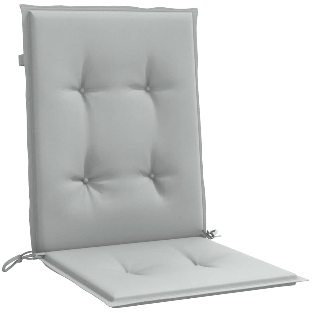 vidaXL Coussins de chaise à dossier bas lot de 6 gris clair mélangé
