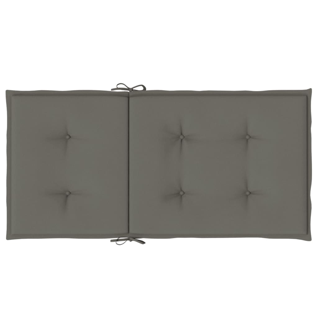 vidaXL Coussins de chaise à dossier bas lot de 4 gris foncé mélangé