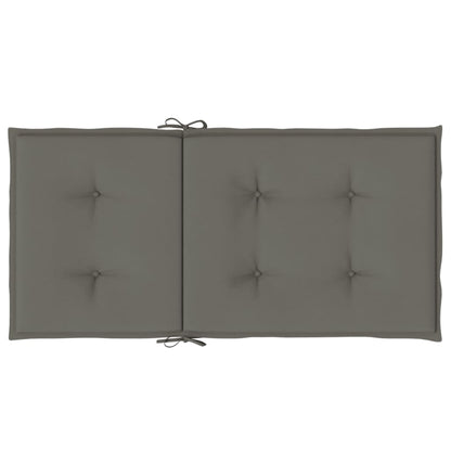 vidaXL Coussins de chaise à dossier bas lot de 4 gris foncé mélangé