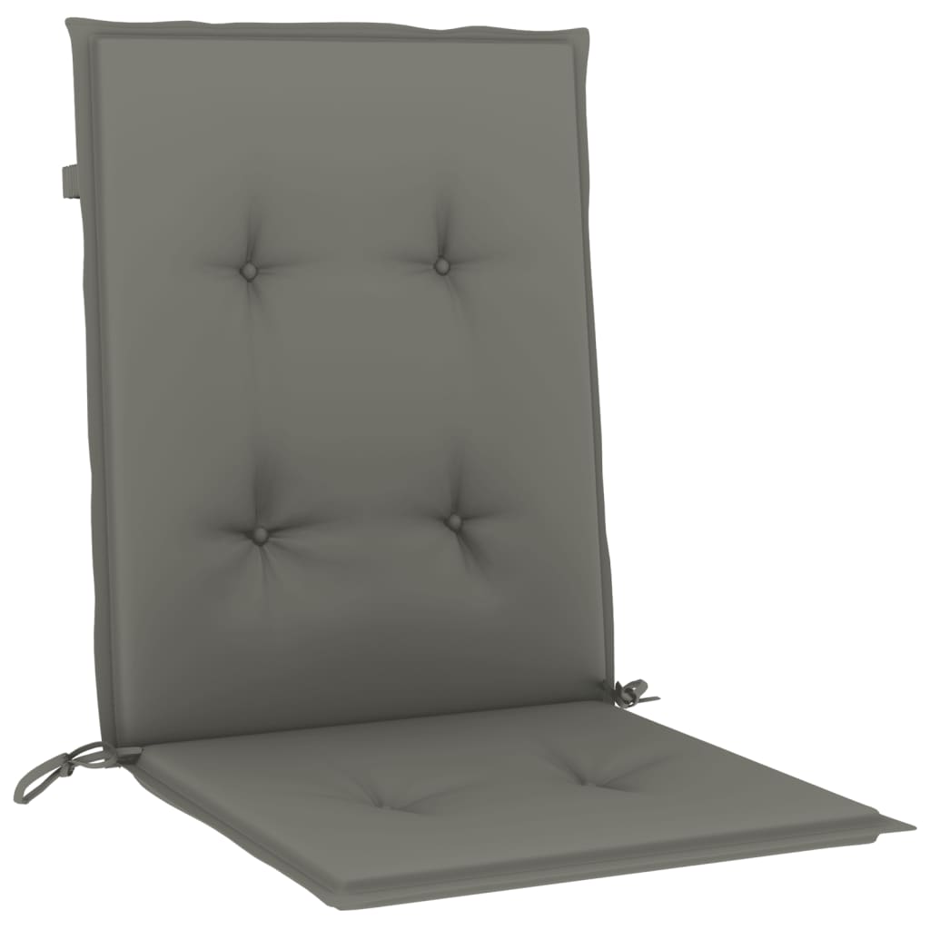 vidaXL Coussins de chaise à dossier bas lot de 6 gris foncé mélangé