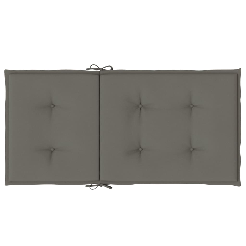 vidaXL Coussins de chaise à dossier bas lot de 6 gris foncé mélangé