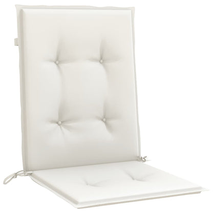 vidaXL Coussins de chaise à dossier bas lot de 4 crème mélangé tissu
