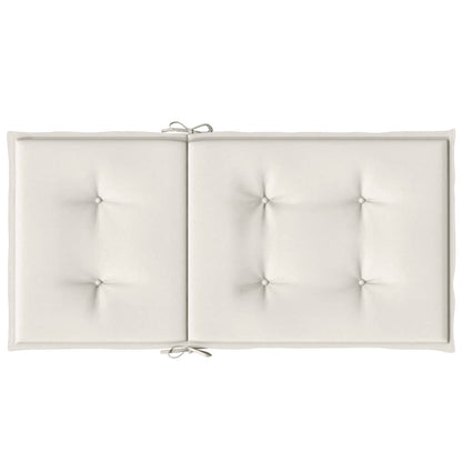 vidaXL Coussins de chaise à dossier bas lot de 4 crème mélangé tissu