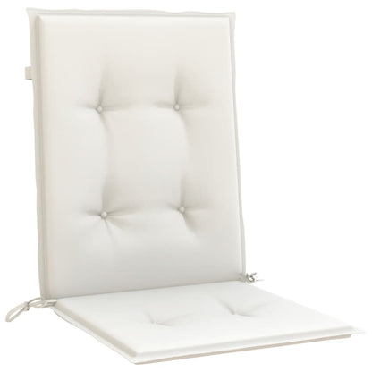 vidaXL Coussins de chaise à dossier bas lot de 6 crème mélangé tissu