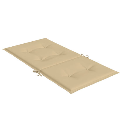 vidaXL Coussins de chaise à dossier bas lot de 4 beige mélangé tissu