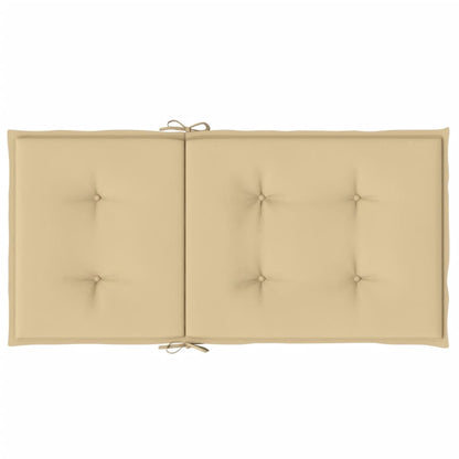 vidaXL Coussins de chaise à dossier bas lot de 4 beige mélangé tissu