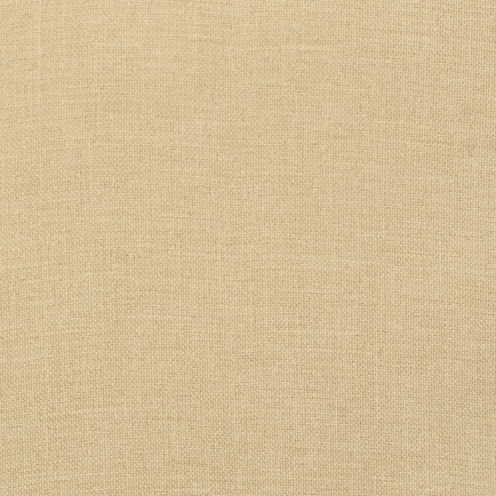 vidaXL Coussins de chaise à dossier bas lot de 4 beige mélangé tissu