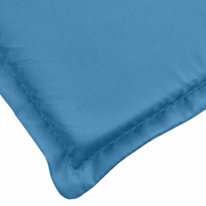 vidaXL Coussins de chaise à dossier bas lot de 2 bleu mélangé tissu