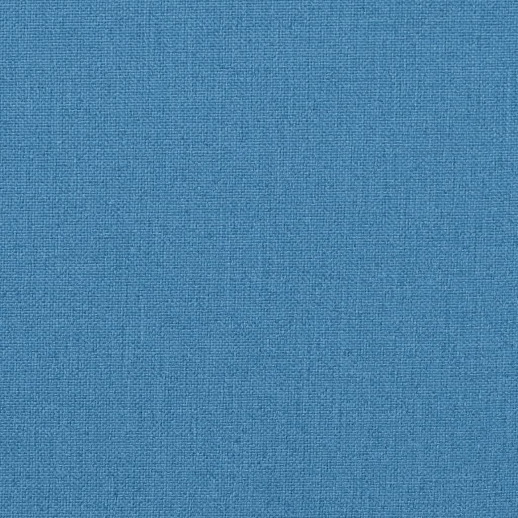 vidaXL Coussins de chaise à dossier bas lot de 2 bleu mélangé tissu