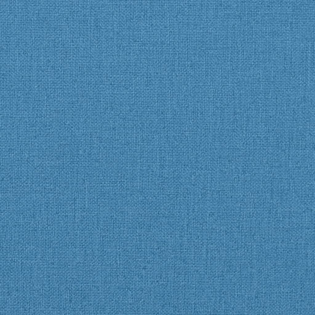 vidaXL Coussins de chaise à dossier bas lot de 6 bleu mélangé tissu