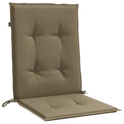 vidaXL Coussins de chaise à dossier bas lot de 4 taupe mélangé tissu