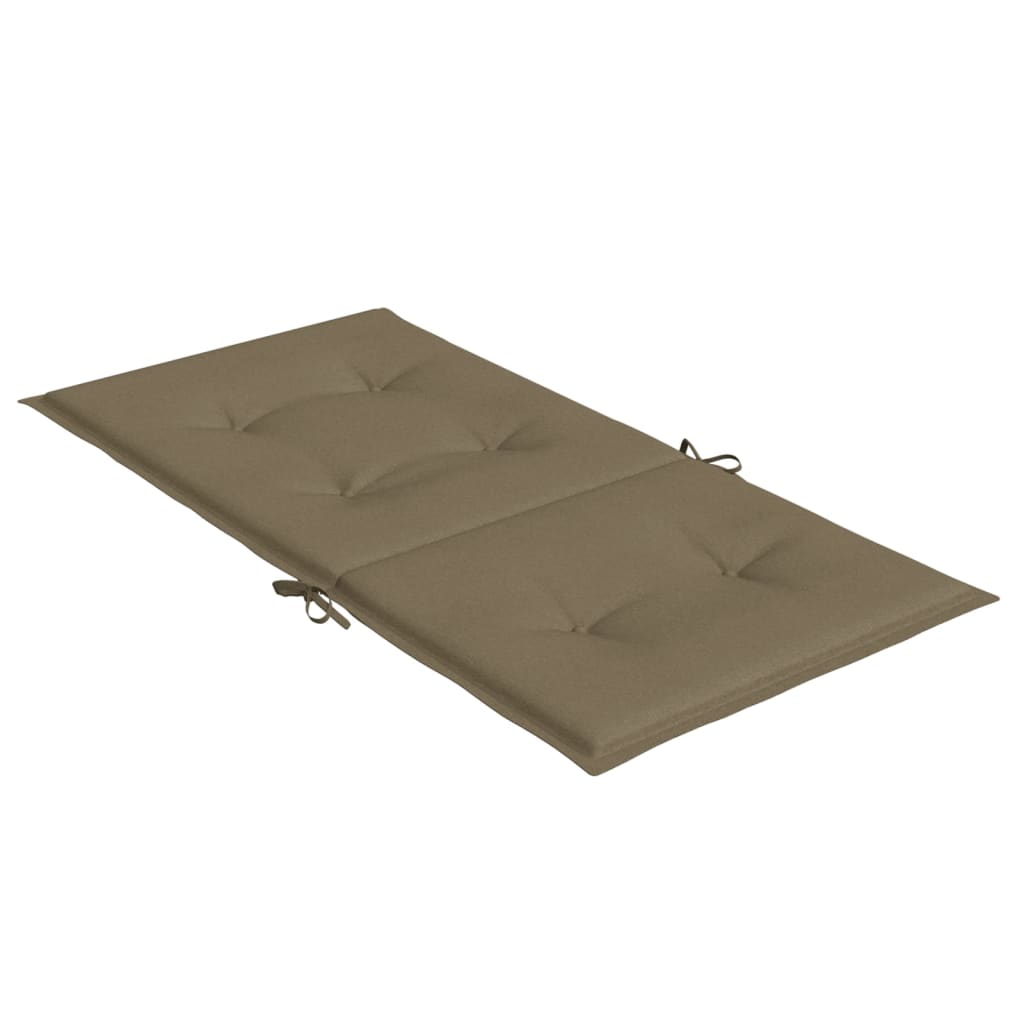 vidaXL Coussins de chaise à dossier bas lot de 4 taupe mélangé tissu